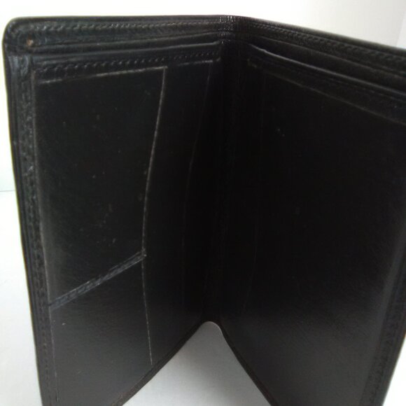 Men's Faux Leather Wallet Color Solid Color Black - Picture 4 of 8